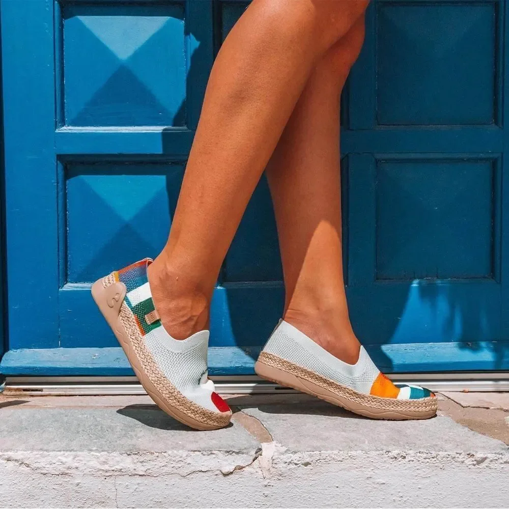 UIN Women's Espadrilles Knitted Walking Casual Shoes Marbella (Hold that Color)